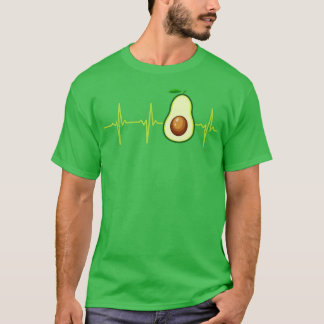 Camiseta Aguacate Heartbeat Aguacate Regalo Vegan Mujeres