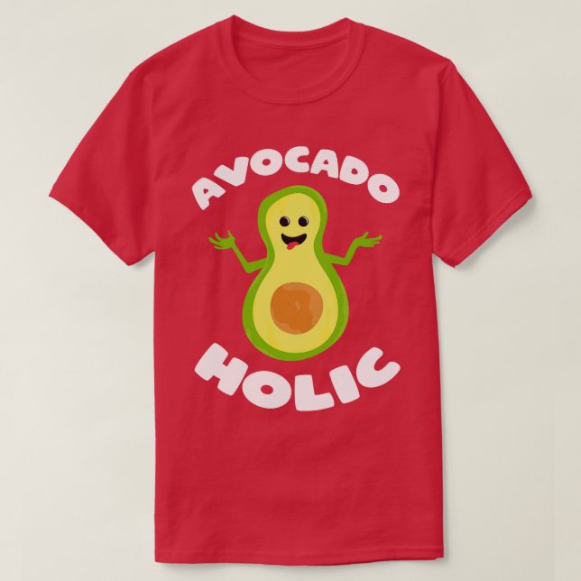 Camiseta Aguacate Holic Funny Vegan (Diseño del anverso)
