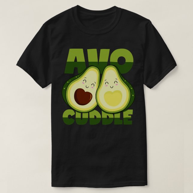 Camiseta Aguacate Hug Pun Cuddddle Avocuddle (Diseño del anverso)