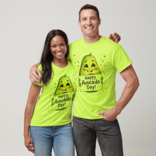 Camiseta Aguacate Kawaii con Corazones – Arte de Comida Ado