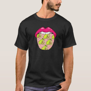 Camiseta Aguacate Lengua Verduras Guacamole Vegano Vegetari