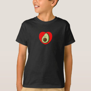 Camiseta Aguacate lindo en el corazón rojo