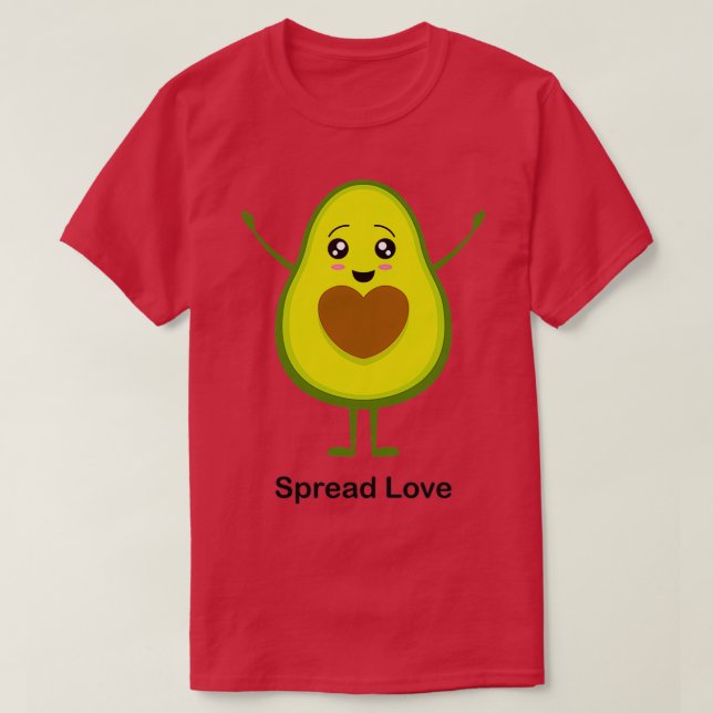 Camiseta aguacate lindo extender el amor aguacates (Diseño del anverso)