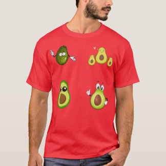 Camiseta aguacate lindo pegatina pack vegano avocadoholics 