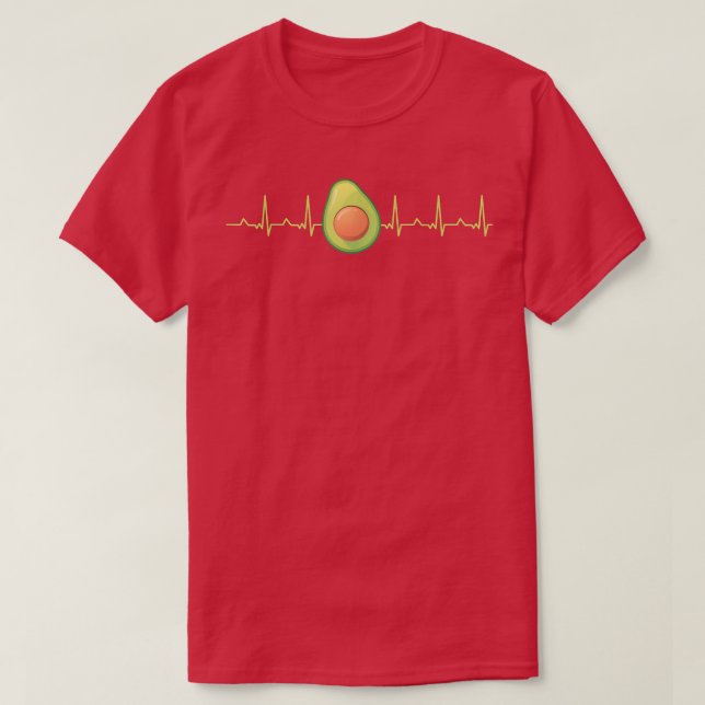 Camiseta Aguacate Lover Heartbeat EKG Keto Aguacate (Diseño del anverso)
