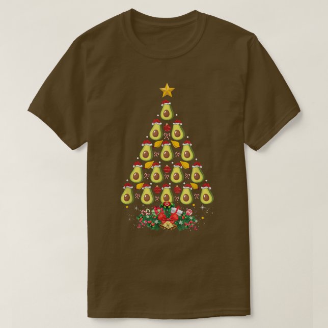 Camiseta Aguacate Lover Xmas Árbol Santa Hat Aguacate Navid (Diseño del anverso)