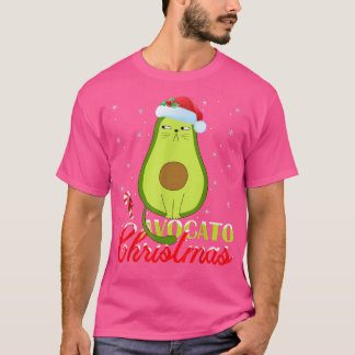 Camiseta Aguacate Lover Xmas enciende Santa Aguacate Cat Ch