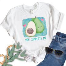Aguacate Me Completas Amor Kawaii Acuarela T-