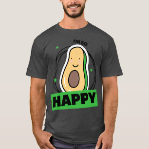 Camiseta Aguacate Minimalista blanco verde