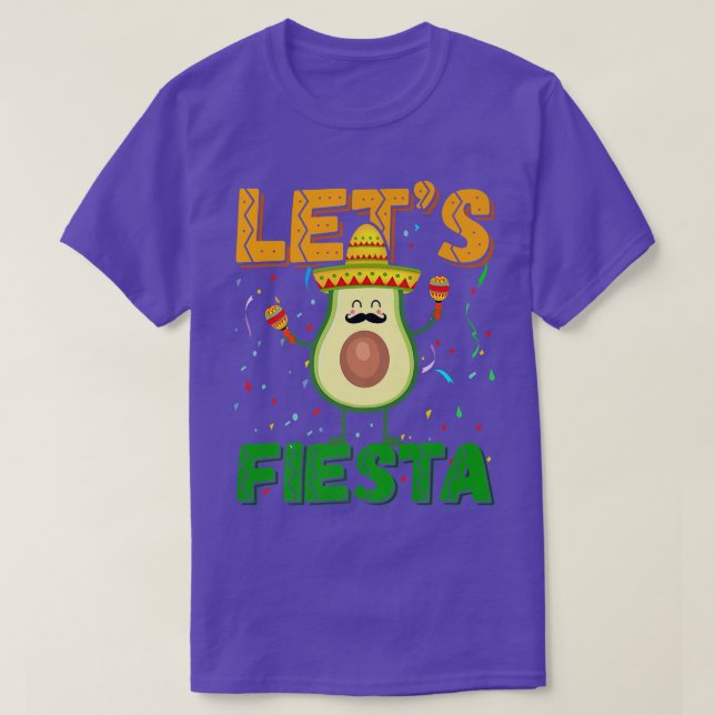 Camiseta Aguacate Mustache Sombrero Cinco De Mayo (Diseño del anverso)