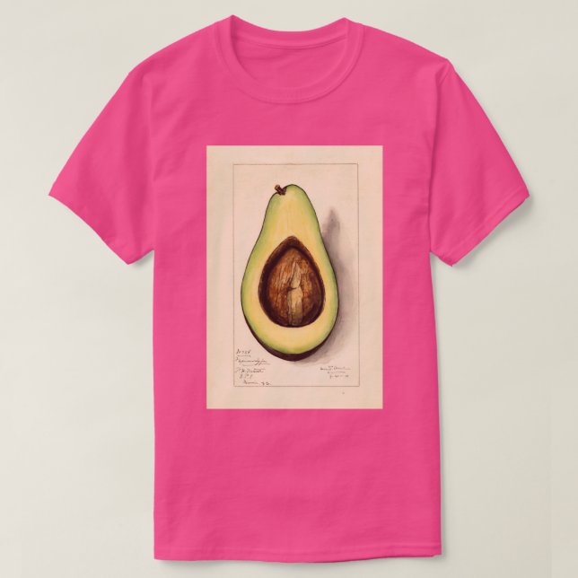 Camiseta Aguacate naturalista (Diseño del anverso)