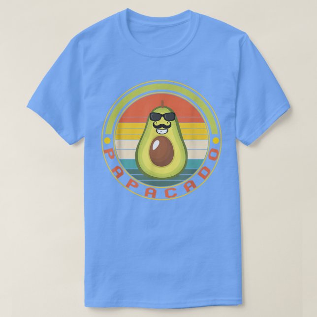 Camiseta Aguacate Padre Papacado Gafas de sol Mustache Nuev (Diseño del anverso)