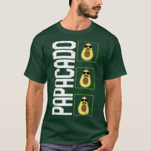 Camiseta Aguacate Padre Papacado Gafas de sol Mustache Nuev