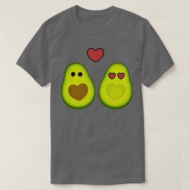 Camiseta Aguacate Parejas Aman Pocket (Diseño del anverso)