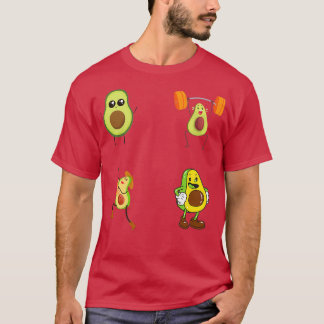 Camiseta aguacate pegatina packsvegan avocadoholics vege