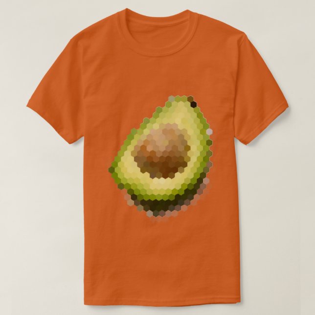 Camiseta aguacate pixelado (Diseño del anverso)