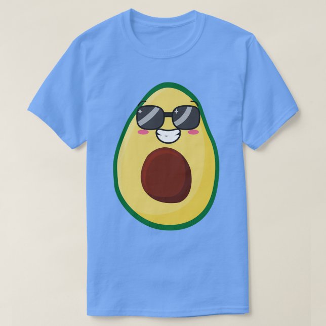 Camiseta Aguacate Plush, aguacate divertido con gafas de so (Diseño del anverso)