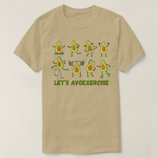Camiseta Aguacate Plush Divertido Aguacate Ejercicio De Hac (Diseño del anverso)