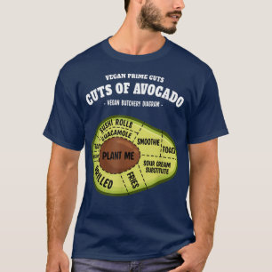 Camiseta Aguacate Prime Recorte Funny Carnicero Vegan y Agu