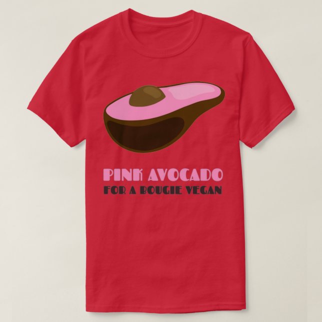 Camiseta Aguacate rosado para A Bougie Vegan (Diseño del anverso)