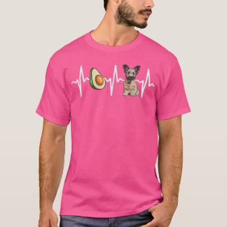 Camiseta Aguacate Skye Terrier Heartbeat Dog Lover