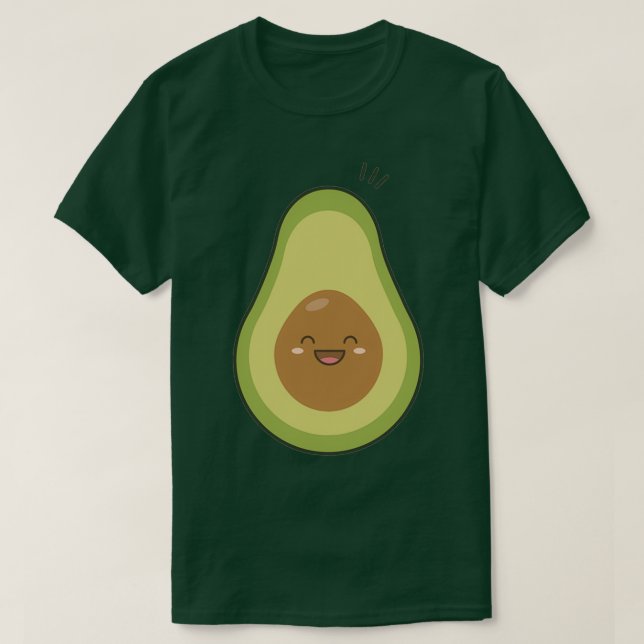 Camiseta Aguacate sonriente feliz (Diseño del anverso)