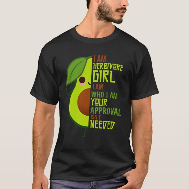 Camiseta Aguacate Soy Herbivore Chica Vegan Vegetarian Gree (Anverso)