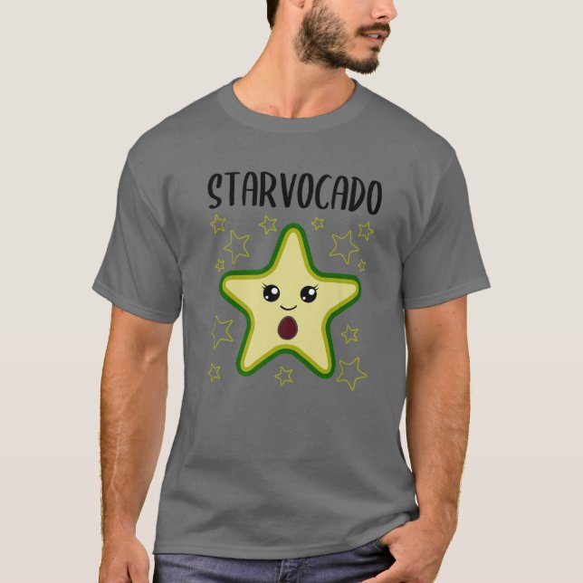 Camiseta Aguacate Star Funny Comida Vegetable Vegetariano (Anverso)