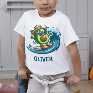 Camiseta Aguacate Surfista Adorable Golpea las Olas Persona