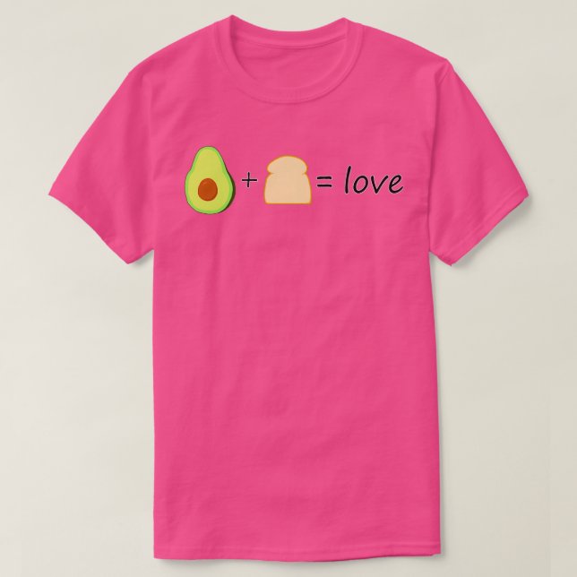 Camiseta Aguacate Tosta Amor (Diseño del anverso)