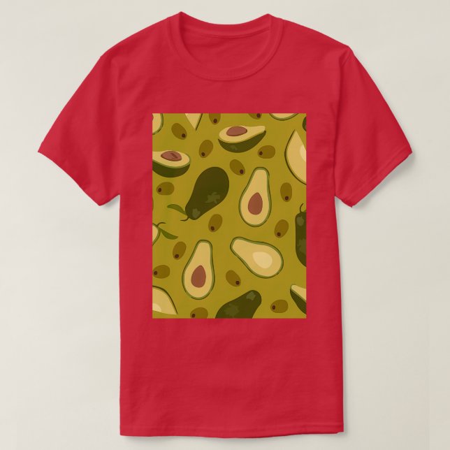 Camiseta Aguacate Tropical Delicioso Estilo Floral (Diseño del anverso)
