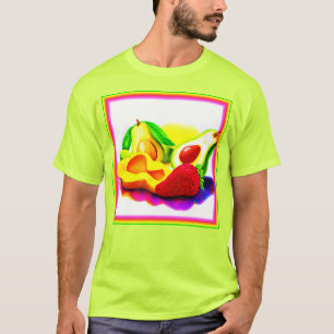 Camiseta Aguacate tropical, fresa y mango. ¡Hazte con una e