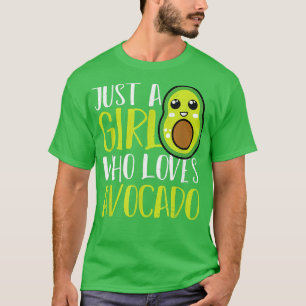 Camiseta Aguacate Vegan Vegetariano Sólo Un Chica Que Ama A
