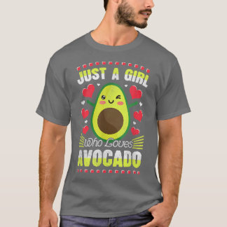 Camiseta Aguacate Vegan Vegetariano Sólo Un Chica Que Ama A