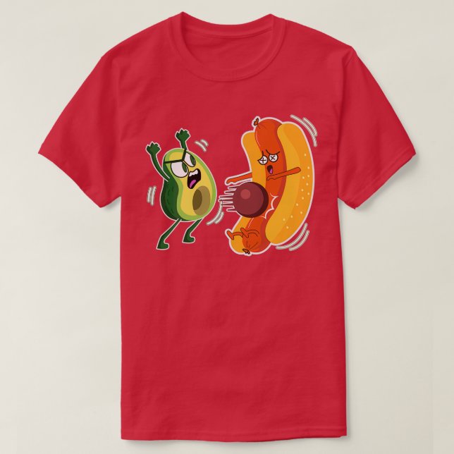 Camiseta Aguacate vs Hotdog (Diseño del anverso)
