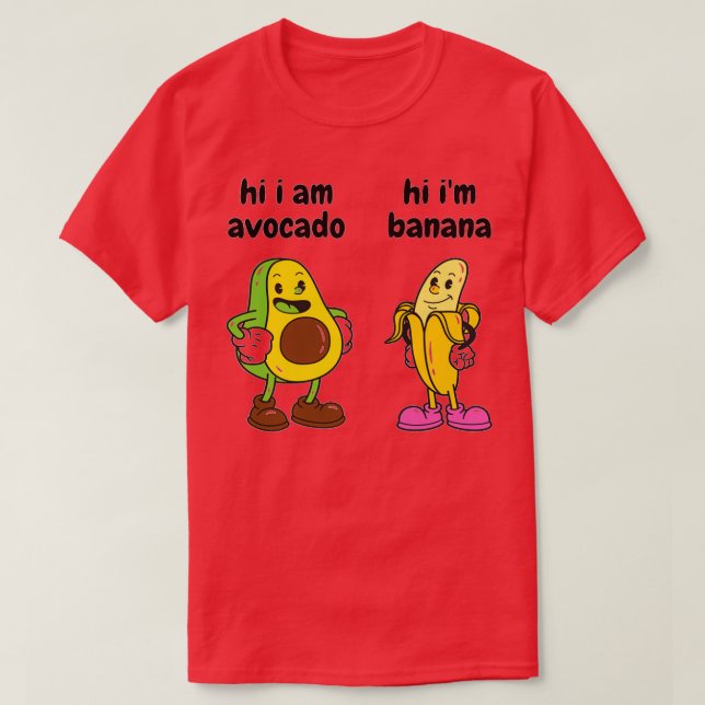 Camiseta Aguacate Y Banana (Diseño del anverso)