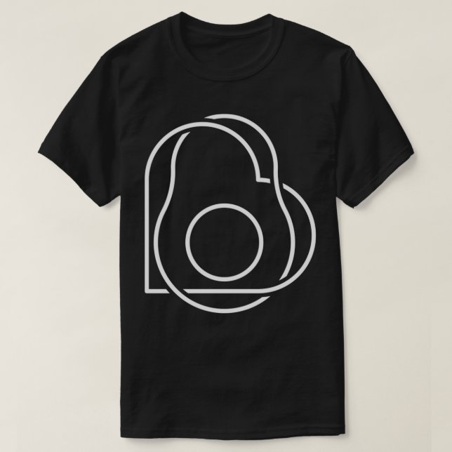 Camiseta Aguacate y corazón (Diseño del anverso)