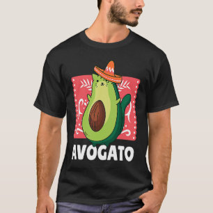 Camiseta Aguacate y gato para gato