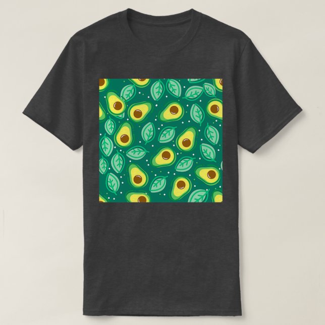 Camiseta Aguacate y hoja verde (Diseño del anverso)