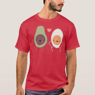 Camiseta Aguacate y Huevo Los Amantes Negro
