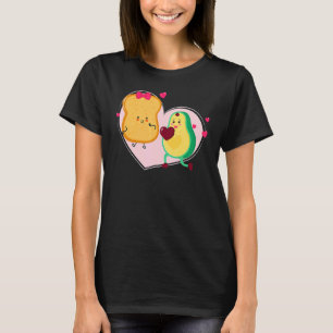 Camiseta Aguacate y Tostada Lindos Aguacate Comida Vegana