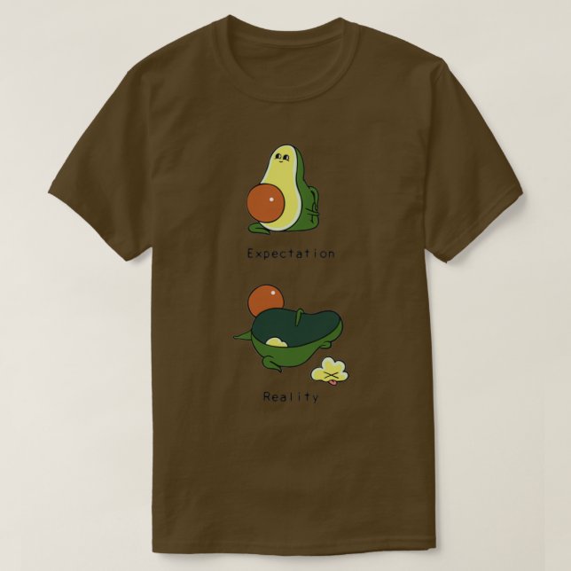 Camiseta Aguacate yoga por primera vez (Diseño del anverso)