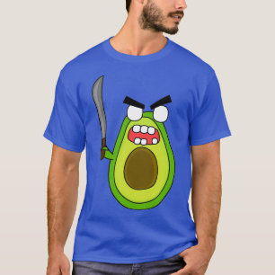 Camiseta aguacate zombie enojado