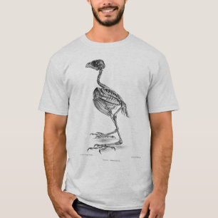 Camiseta Aguafuerte esquelética del pájaro de bebé del