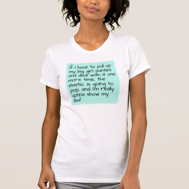 Camiseta Aguamarina de la turquesa puesta en el texto (Anverso)
