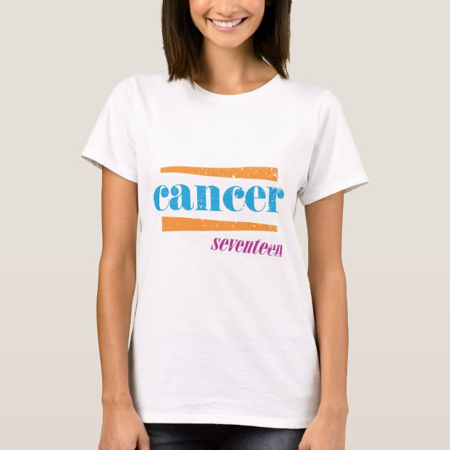 Camiseta Aguamarina del cáncer (Anverso)