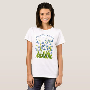 Camiseta Aguamaris azul campanilla floral Naturaleza Desped
