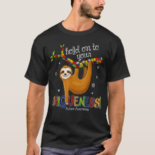 Camiseta Aguarda Con Tu Conciencia De Autismo De La Lema De
