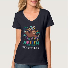 Camiseta Aguarda Con Tu Conciencia De Autismo De La Lema De
