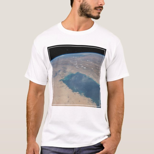 Camiseta Aguas Azul Tropicales Del Golfo Pérsico. (Anverso)